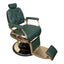 Barber Chair - Luxurious Belmont Green & Gold Accents