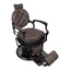 Barber Chair - Vintage Style Brown & Shiny Black Accents