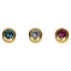 Caflon - Stud Earrings Gold Plated Regular Crystal Tropics 4mm