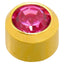 Caflon - Stud Earrings Gold Plated Regular Birthstones 4mm