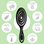 Head Jog - Detangler Straw Brush Monochrome 22.5cm