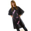 Hair Tools - Barber Hairdressing Hair Cutting Cape & Gown (Black & Pink)