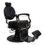 Barber Chair - Vintage Style Black & Shinny Black Accents