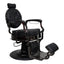 Barber Chair - Vintage Style Black & Shiny Black Accents