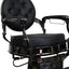 Barber Chair - Vintage Style Black & Shinny Black Accents