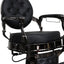 Barber Chair - Vintage Style Black & Shiny Black Accents