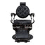 Barber Chair - Vintage Style Black & Shiny Black Accents