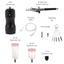 Eson - Cordless Airbrush Kit Portable Mini Airbrush Gun with Compressor Black