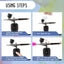 Eson - Cordless Airbrush Kit Portable Mini Airbrush Gun with Compressor Black