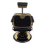 Barber Chair - Luxurious Belmont  Black & Gold Accents