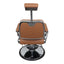 Barber Chair - Luxurious Belmont  Tan & Chrome Accents