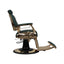 Barber Chair - Luxurious Belmont  Green & Gold Accents