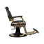 Barber Chair - Luxurious Belmont  Green & Gold Accents