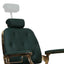 Barber Chair - Luxurious Belmont  Green & Gold Accents