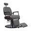 Barber Chair - Luxurious Belmont  Grey & Crome Accents