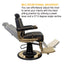 Barber Chair - Elegant Black & Gold Diamond-Stitched & Gold Accents