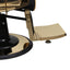 Barber Chair - Elegant Black & Gold Diamond-Stitched & Gold Accents