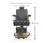 Barber Chair - Elegant Black & Gold Diamond-Stitched & Gold Accents