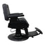 Barber Chair - Retro With Reversible Footrest Black & Matte Black Accents