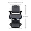 Barber Chair - Retro With Reversible Footrest Black & Matte Black Accents