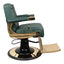 Barber Chair - Retro Green & Gold Accents