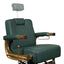 Barber Chair - Retro Green & Gold Accents