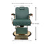 Barber Chair - Retro Green & Gold Accents