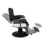 Barber Chair - Retro With Reversible Footrest Black & Chrome Accents