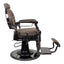 Barber Chair - Vintage Style Brown & Shiny Black Accents