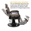 Barber Chair - Vintage Style Brown & Shiny Black Accents