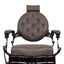 Barber Chair - Vintage Style Brown & Shiny Black Accents