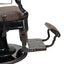 Barber Chair - Vintage Style Brown & Shiny Black Accents