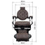 Barber Chair - Vintage Style Brown & Shiny Black Accents