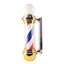 Gabri - Barber Pole Light With Open Sign (Gold Red White Blue Stripes) 70cm