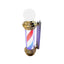 Gabri - Barber Pole Light With Open Sign (Gold Red White Blue Stripes) 70cm