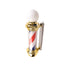 Gabri - Barber Pole Light With Open Sign (Gold Red White Blue Stripes) 70cm