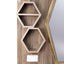 Barber Station Unit - Dark Wood Station With Hexagonal LED Mirror & Gold Trim