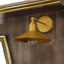 Barber Station Unit - Dark Wood Station With Hexagonal LED Mirror & Gold Trim