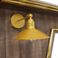 Barber Station Unit - Dark Wood Station With Hexagonal LED Mirror & Gold Trim