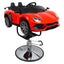Kids Barber Chairs - Luxury Supercar Style Red