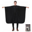 Hair Tools - Deluxe Barber Gown Black With Poppers