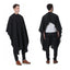 Hair Tools - Deluxe Barber Gown Black With Poppers