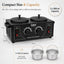 Gabri - Double Pot Wax Heater Warmer (Black)