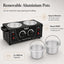 Gabri - Double Pot Wax Heater Warmer (Black)
