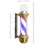 Gabri - Barber Pole Light With Open Sign (Gold Red White Blue Stripes) 70cm