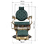 Barber Chair - Vintage Style Green & Gold Accents