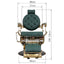 Barber Chair - Vintage Style Green & Gold Accents