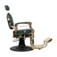 Barber Chair - Vintage Style Green & Gold Accents