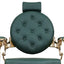 Barber Chair - Vintage Style Green & Gold Accents