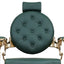 Barber Chair - Vintage Style Green & Gold Accents